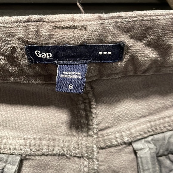 Gap womens Sz 6 gray velveteen unribbed corduroy pants wide leg 🤎 - Picture 2 of 5